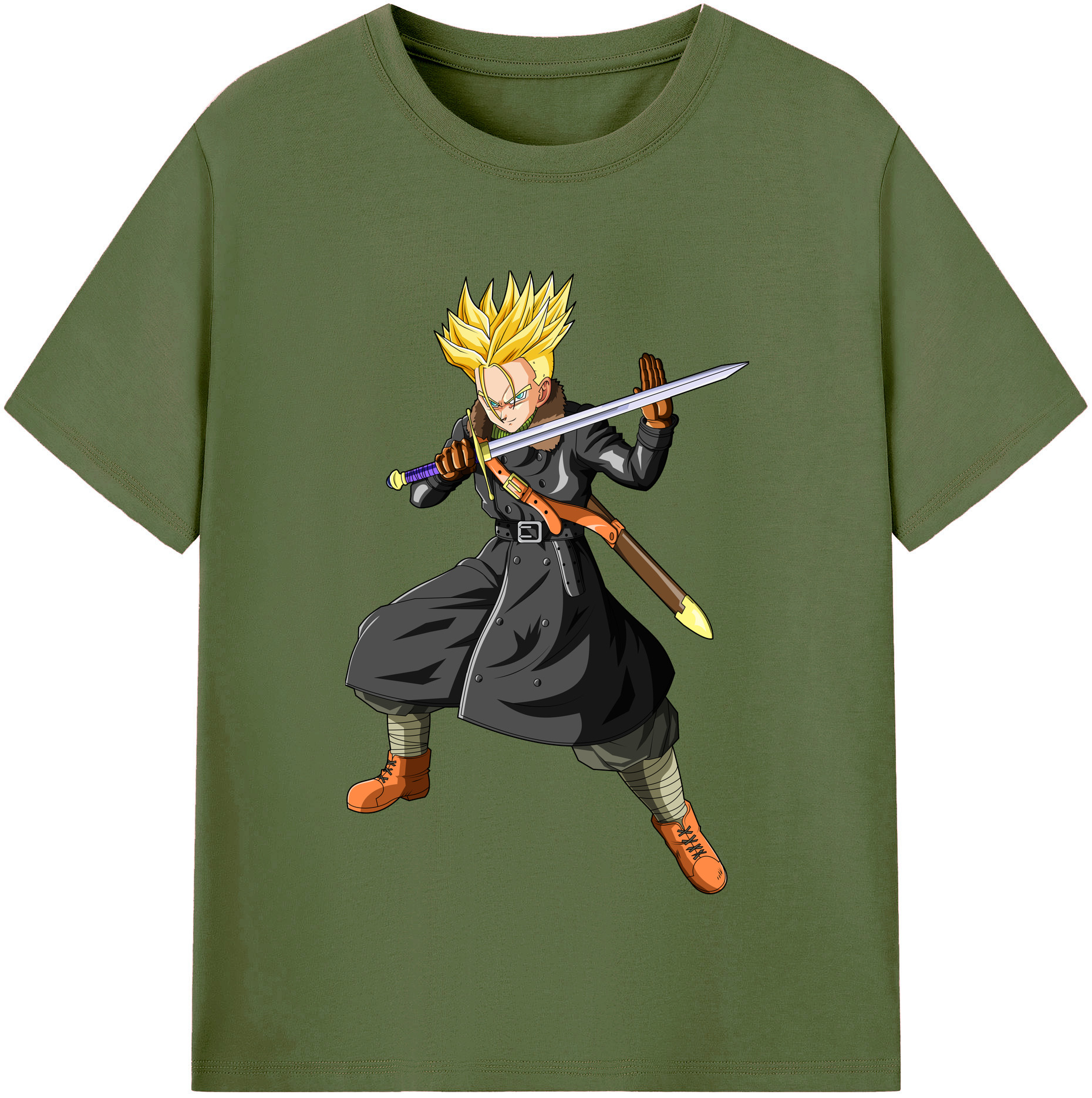 （画像用） ドラゴンボール トランクス（Torankusu）DRAGON BALL Trunks 綿100％半袖Tシャツ（フロントプリント）